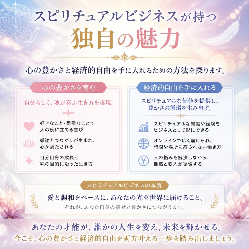 スピリチュアルビジネスの魅力