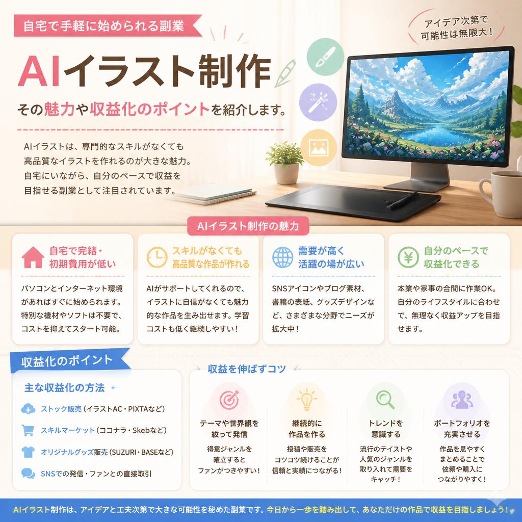 副業としてのAIイラストの可能性