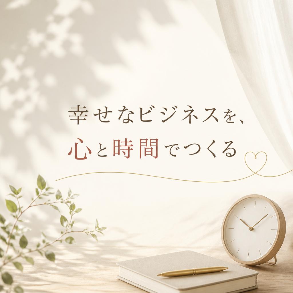 幸せなビジネスを、心と時間でつくる
