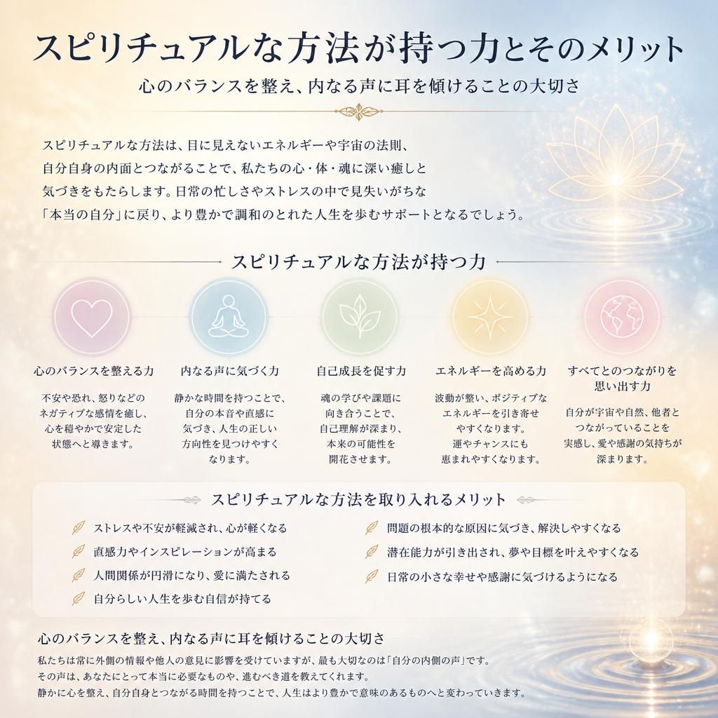スピリチュアルアプローチとは？