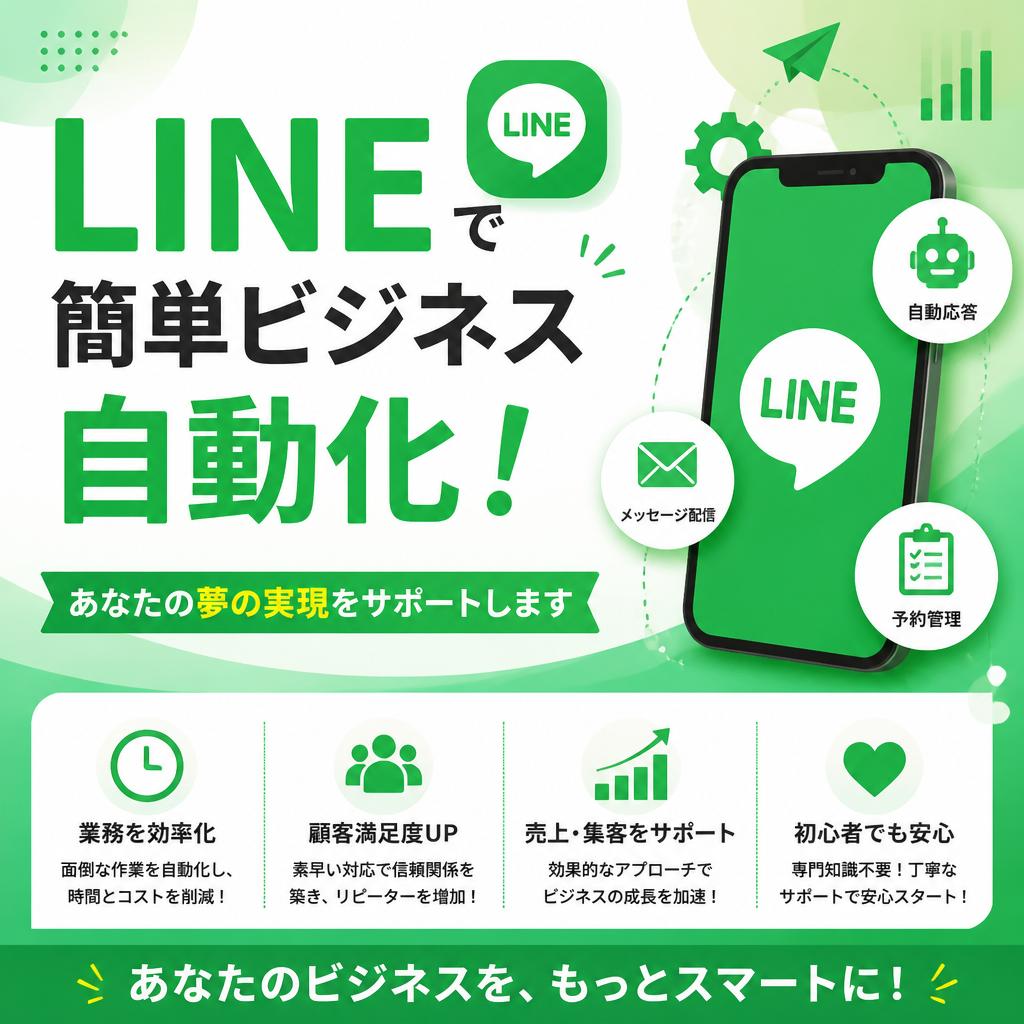 LINEで簡単ビジネス自動化！あなたの夢の実現をサポートします
